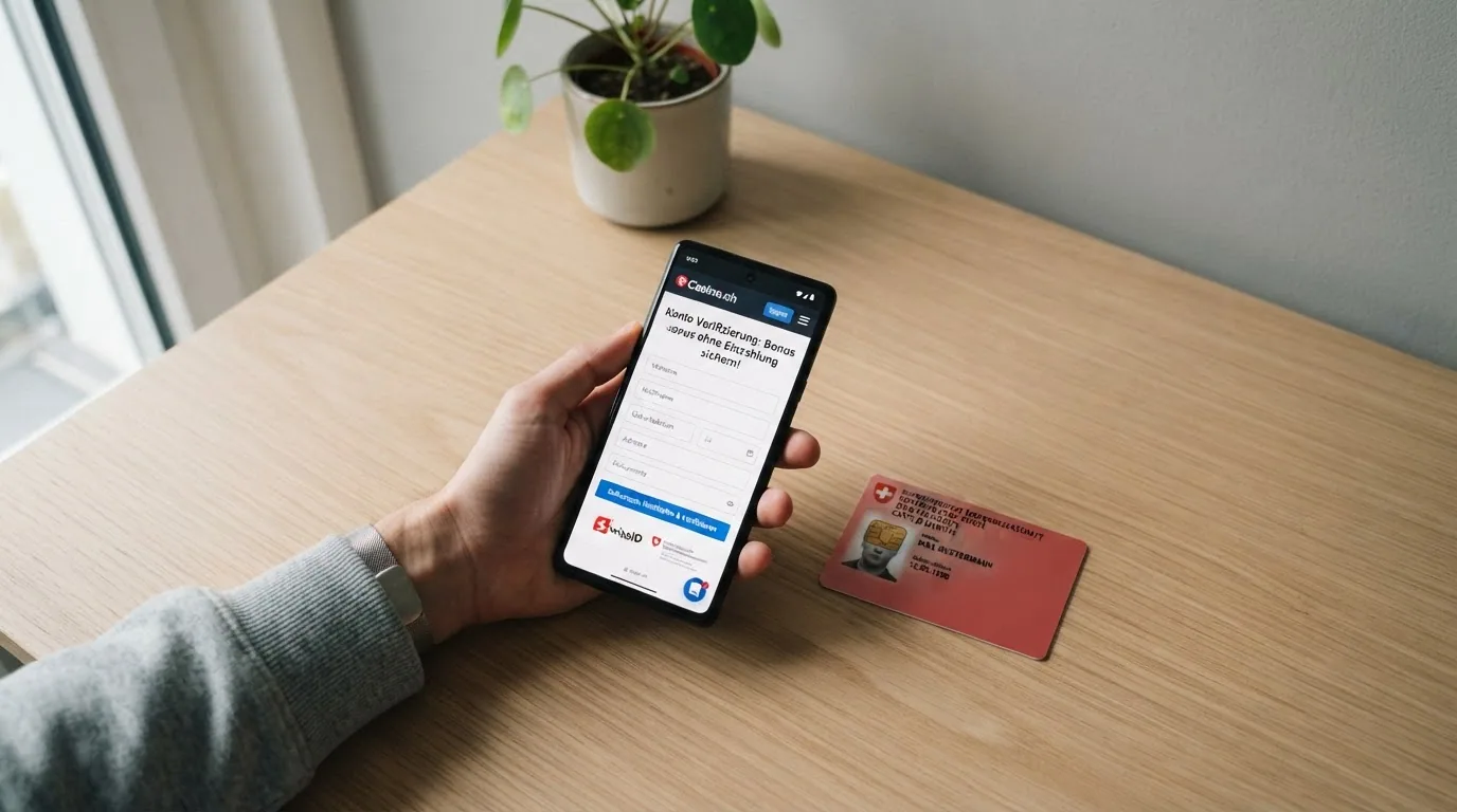 Infografik zum Ablauf: Registrierung, Verifizierung und erste Gutschrift eines No-Deposit-Bonus
