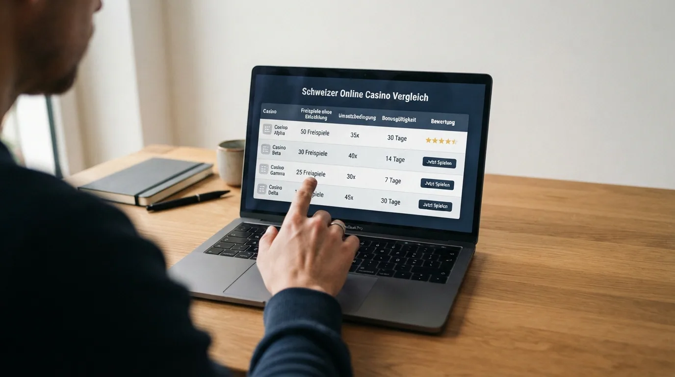 Zehn Casino-Logos in einer tabellarischen Übersicht, farblich gruppiert nach «No-Deposit vorhanden» und «Kein No-Deposit»