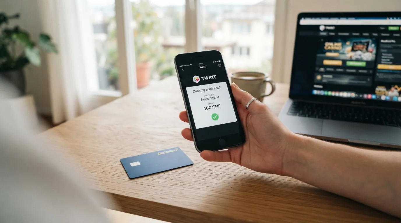 TWINT- und PostFinance-Logos auf einem Smartphone-Display